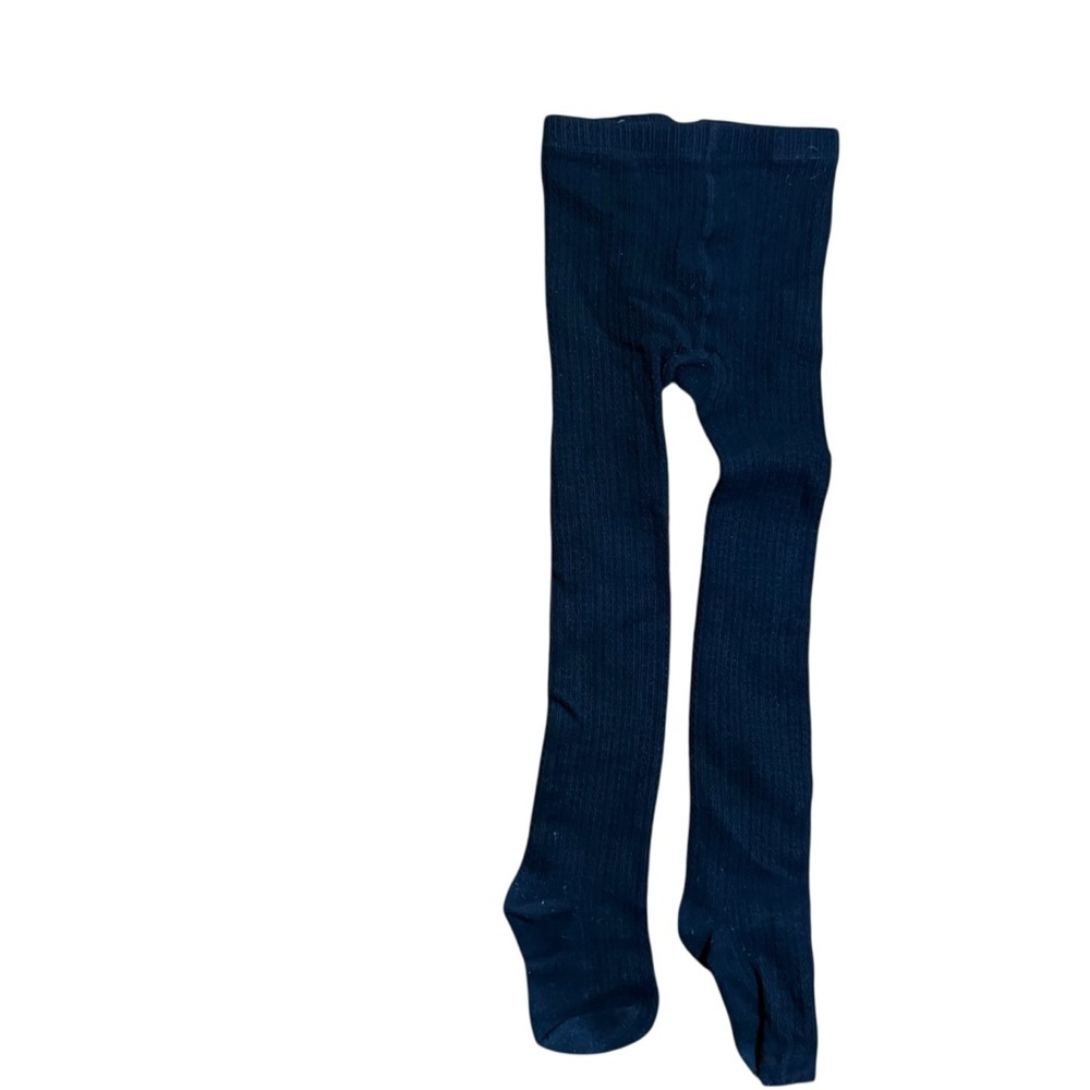 Girls Black Cotton Blend Tights Size 7-8 Years